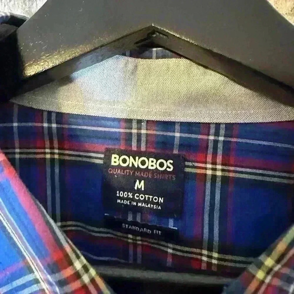 Bonobos Men’s Plaid Standard Fit Button Down - Medium - Picture 3 of 3